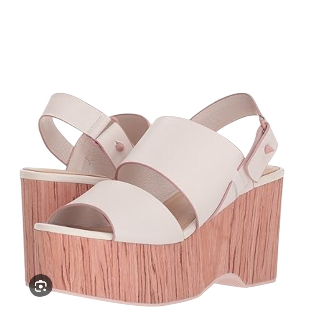 Anthropology Kelsi Dagger Brooklyn Nash Off White Platform Wedge Sandals 8.5 M